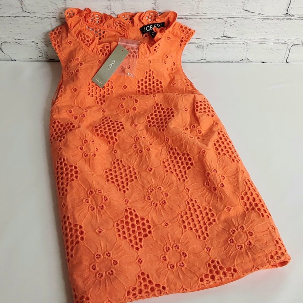J.CREW 'FLEUR' 2 PIECE EYELET  RUFFLE TOP & CAMI SET NEW - Picture 16 of 16